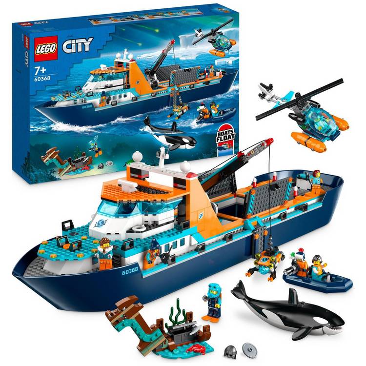 LEGO City Arctic Explorer Ship, Big Floating Boat Toy 60368 0