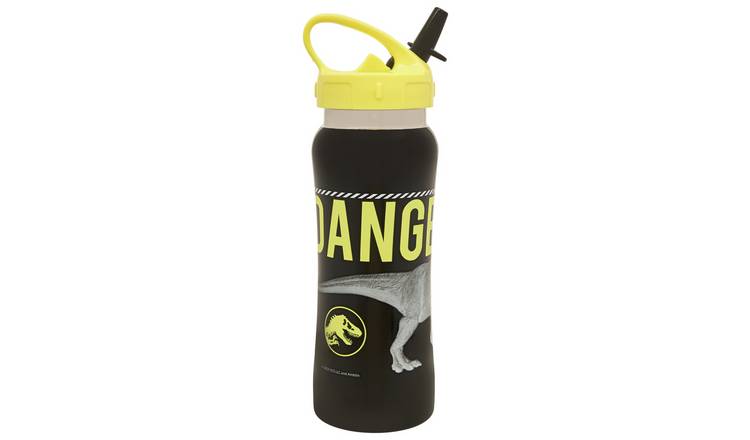 Jurassic Black & Yellow Stainless Steel Water Bottle - 550ml