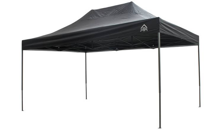 Buy All Seasons 3m x 4.5m Pop Up Garden Gazebo - Black | Gazebos and ...