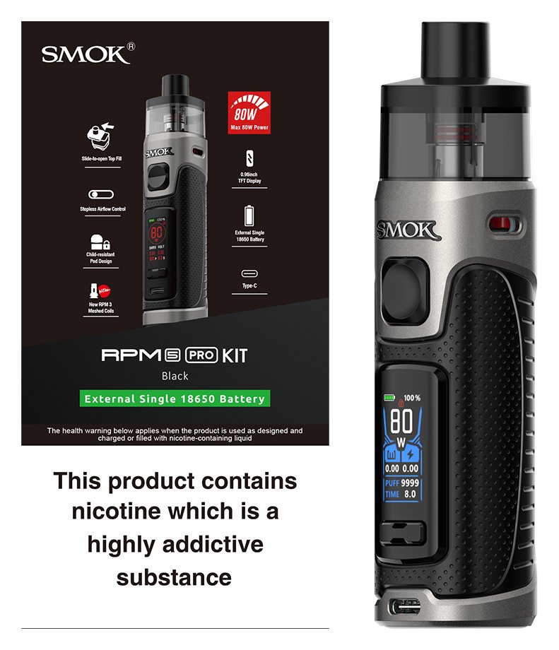 Smok RPM5 Pro Vape Kit - Black