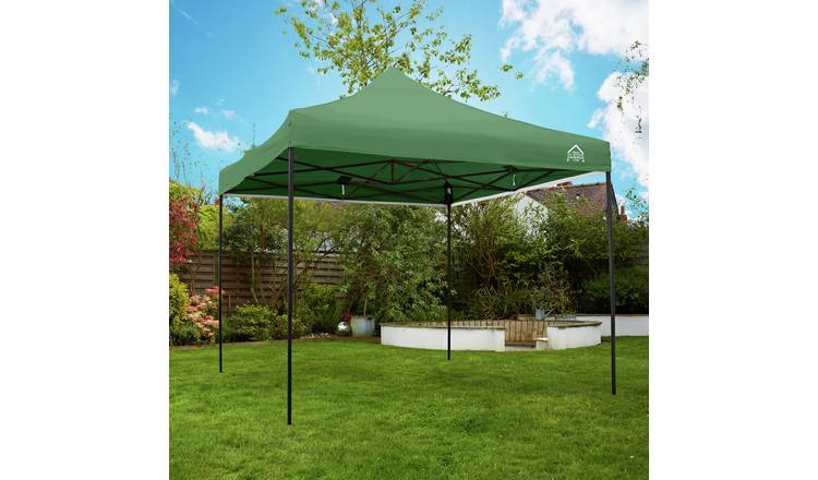 Buy All Seasons 3m x 3m Pop Up Garden Gazebo Green Gazebos and awnings Argos