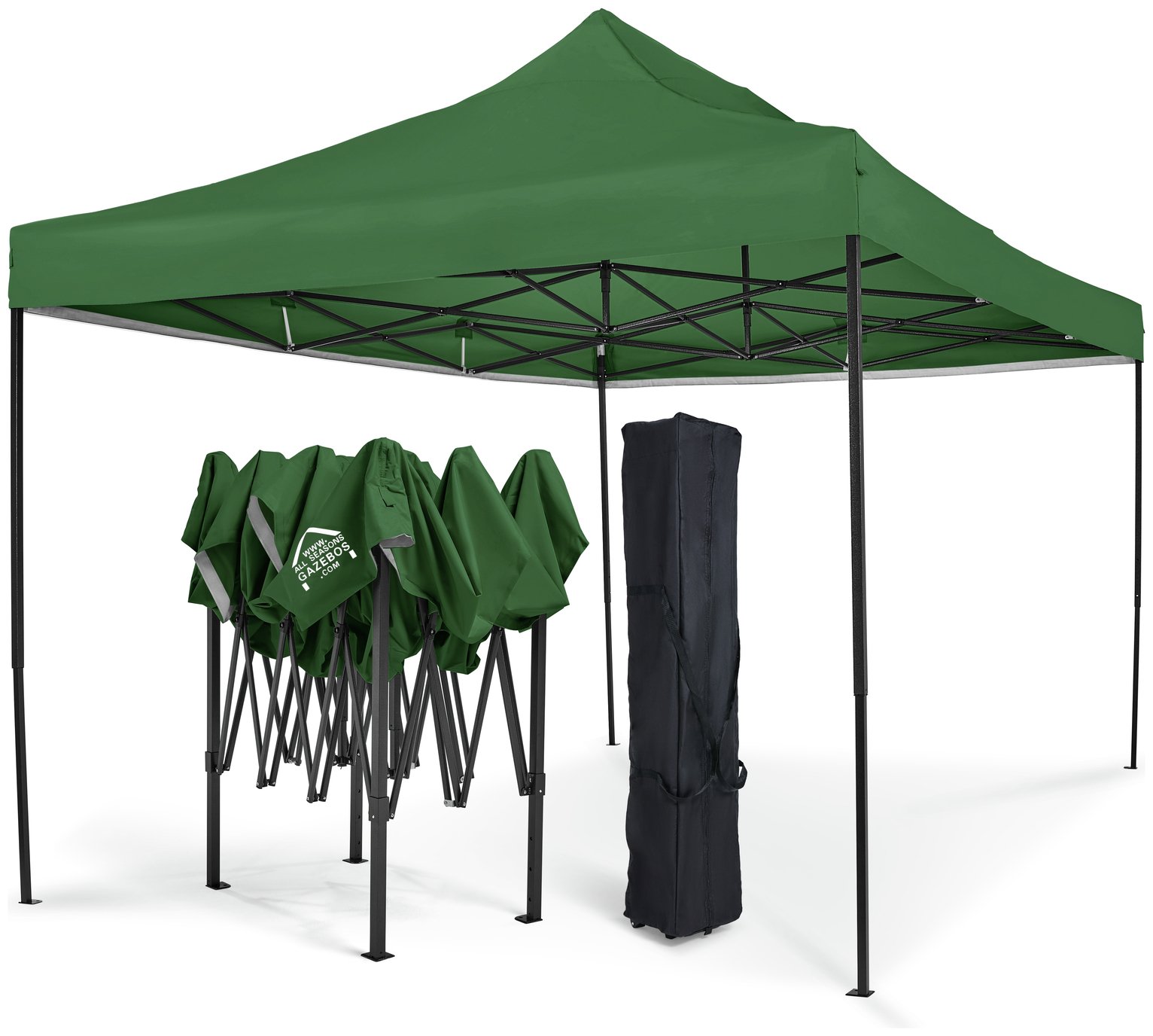 All Seasons 3m x 4.5m Garden Pop Up Gazebo - Green