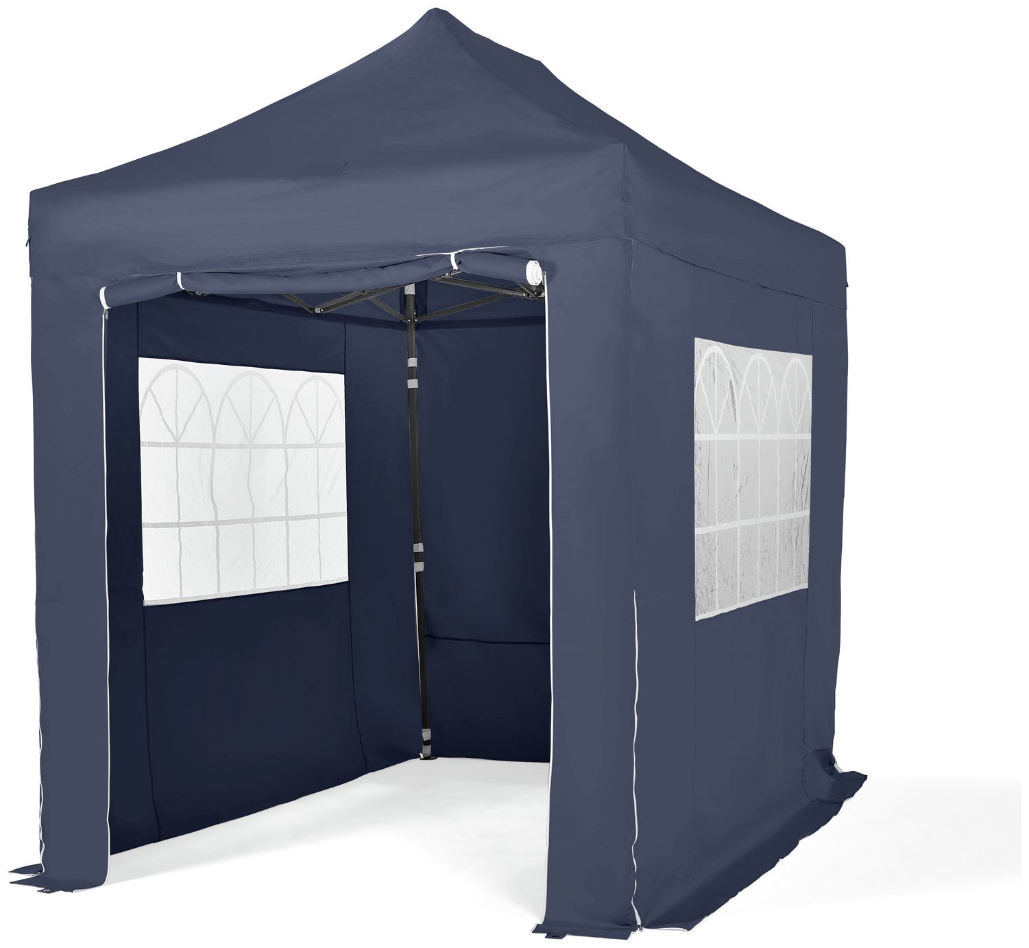 All Seasons 3m x 2m Garden Gazebo with Side Panels-Navy Blue