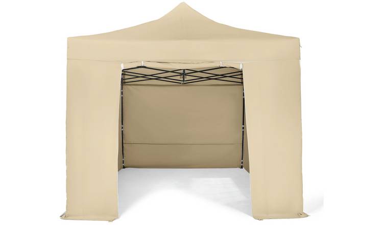 Buy All Seasons 3m x 4.5m Garden Gazebo with Side Panels Beige