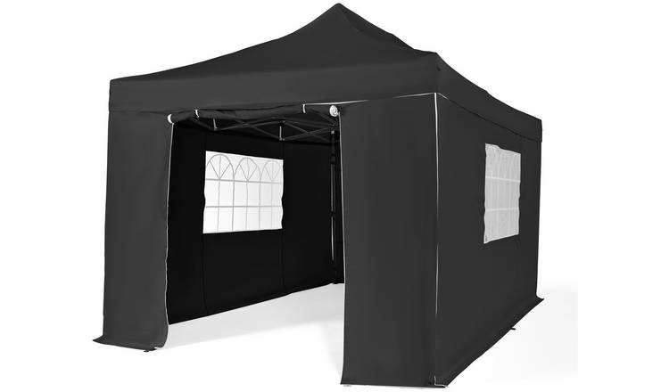 Buy All Seasons 3mx4.5m Pop Up Garden Gazebo Side Panels Black Gazebos and awnings Argos