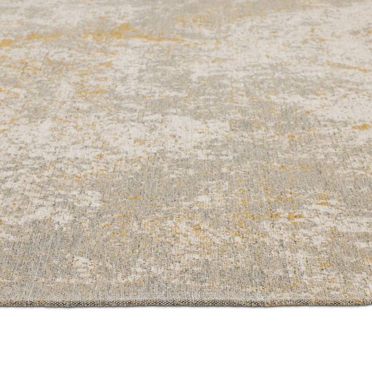 Habitat Distressed Abstract Gold Flatweave Rug - 170x120cm 0