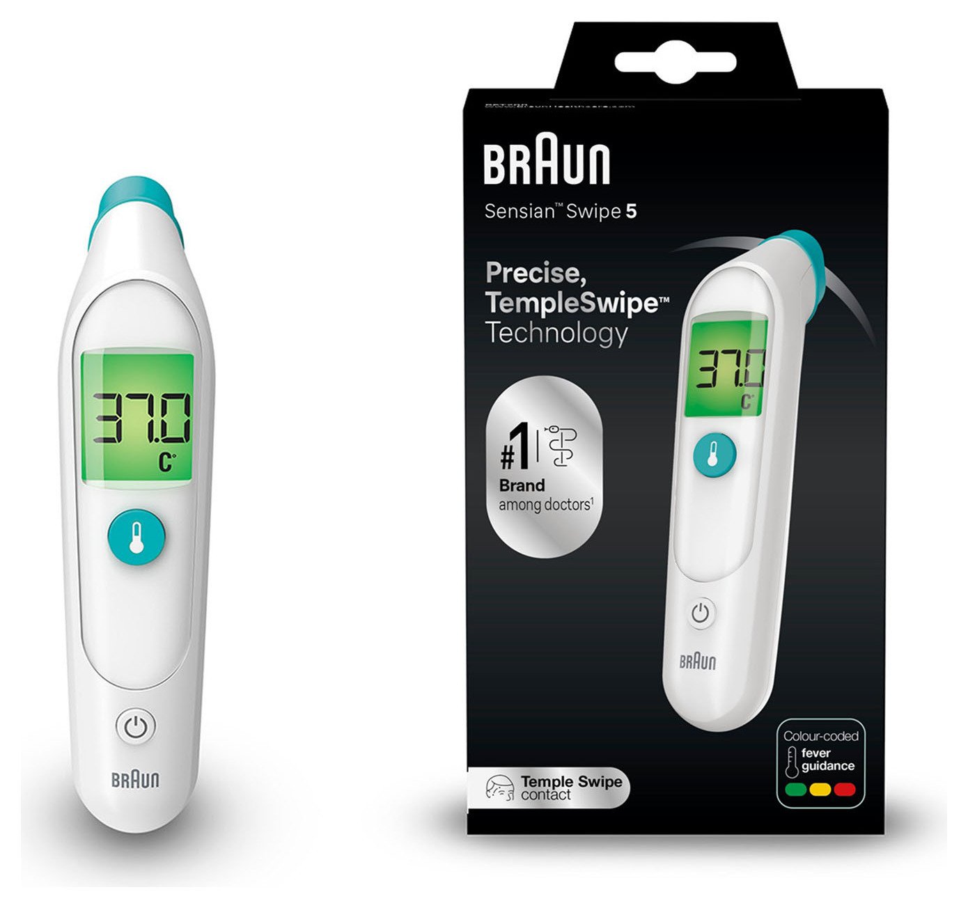 Braun BST200 TempleSwipe Forehead Thermometer