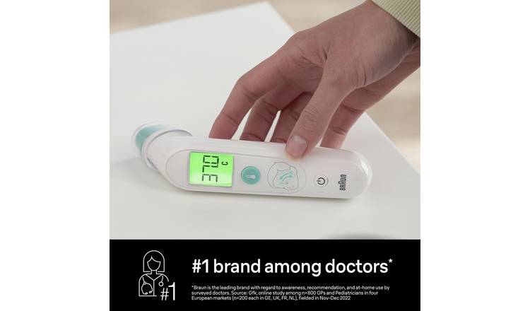 Braun TempleSwipe Thermometer - Digital Thermometer with Color Coded  Temperature Guidance - Thermometer for Adults, Babies, Toddlers and Kids