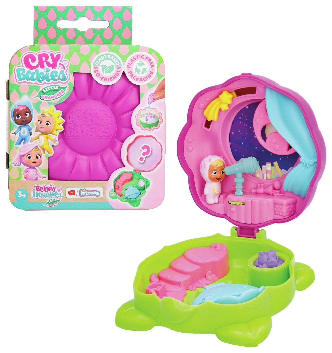Cry Babies Little Changers Micro Doll Playset - Moon - 5cm