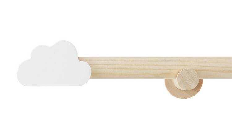 Argos Home Wooden Fixed Curtain Pole - 120cm