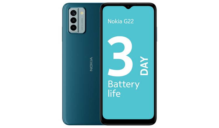 SIM Free Nokia G22 64GB Mobile Phone - Blue