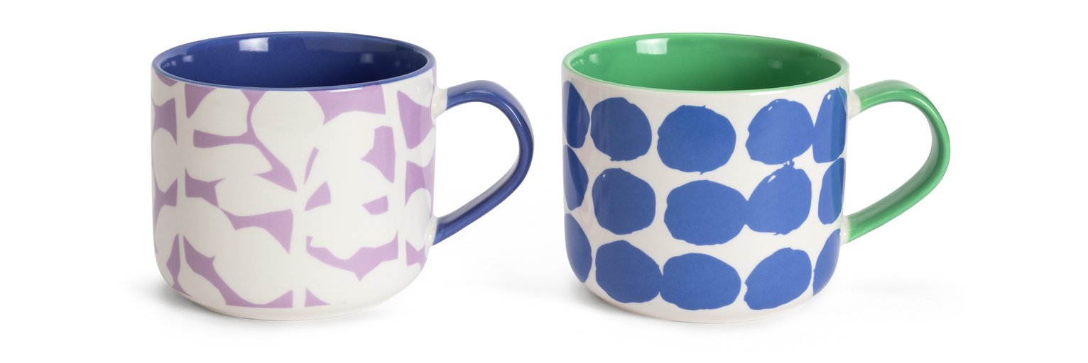 Habitat Abstract Set of 2 Mugs 