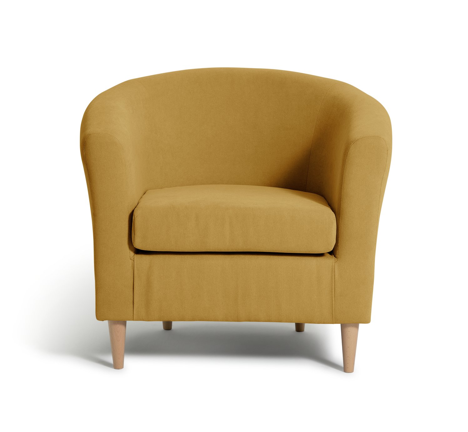 Habitat Fabric Tub Chair - Mustard