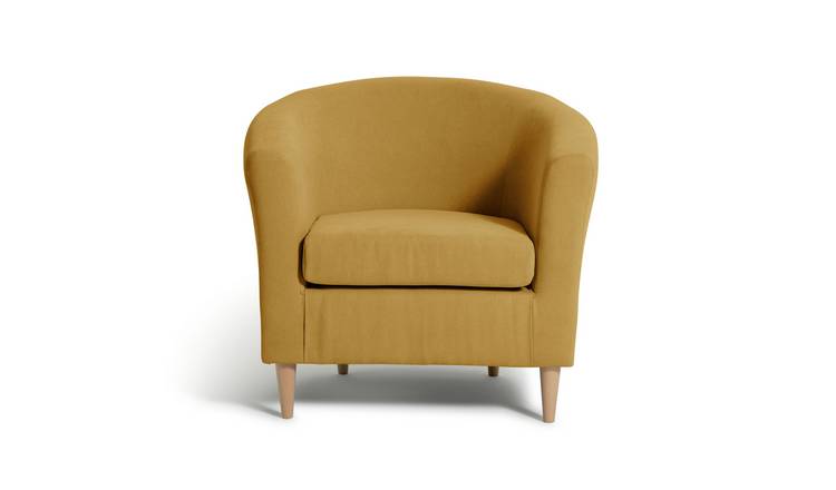 Mustard velvet best sale tub chair