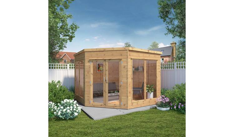 Buy Mercia Premium Corner Summerhouse 9x9 Summer houses and log