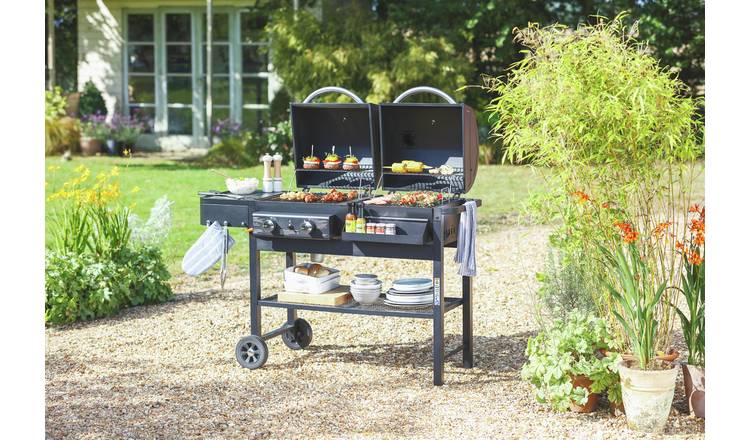 Buy Argos Home 2 Burner Gas And Charcoal BBQ | Barbecues | Argos