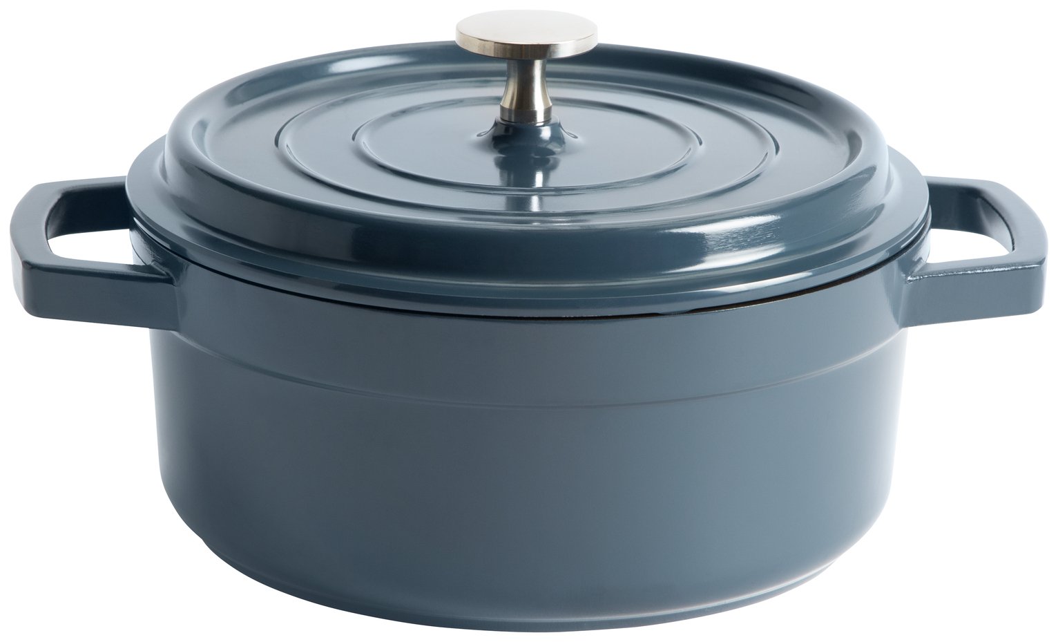 Habitat 2.4 Litre Non Stick Aluminium Casserole Dish - Blue