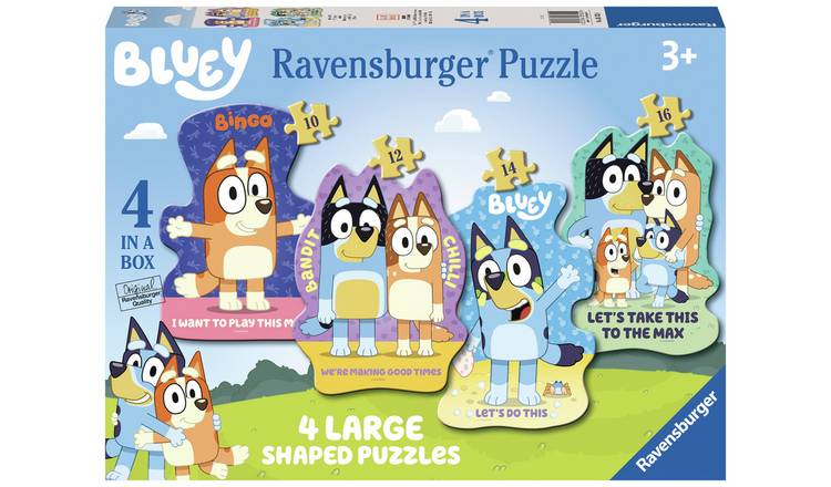 Ravensburger Bluey 4 Large Shaped Jigsaw Puzzles