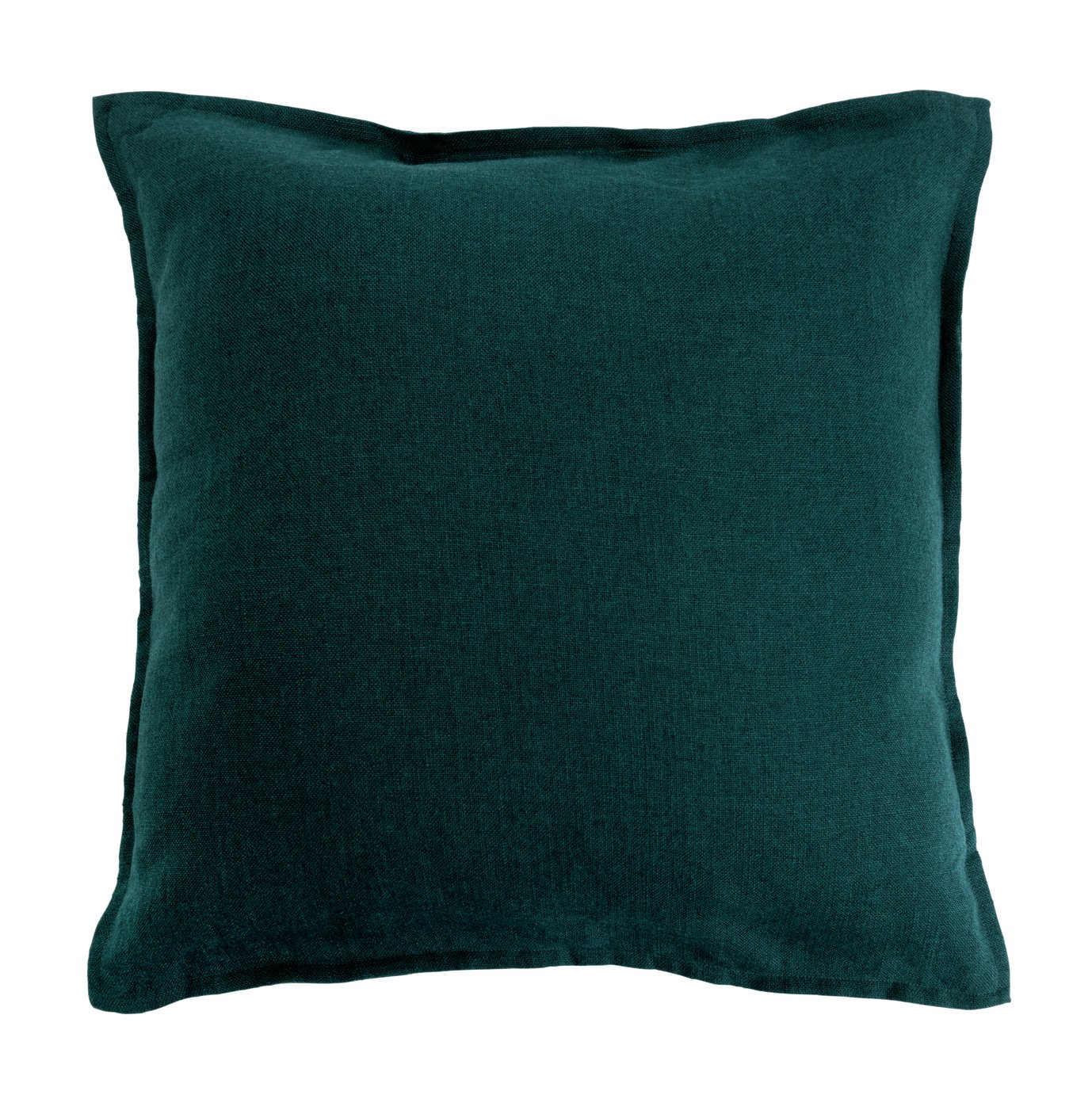 Habitat Linen Look Cushion - Green - 50x50cm