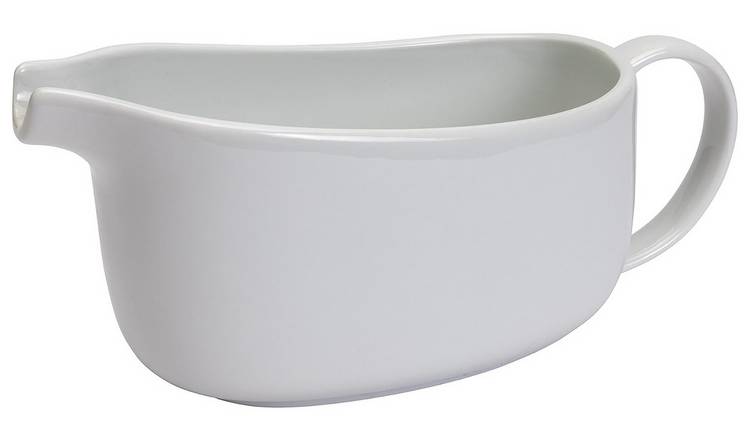 Habitat Riko Porcelain Gravy Boat - White
