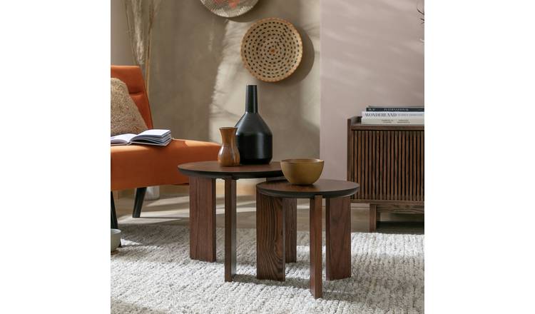 Walnut side tables for deals living room