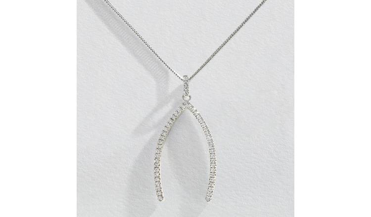 Revere Sterling Silver Cubic Zirconia Pendant Necklace