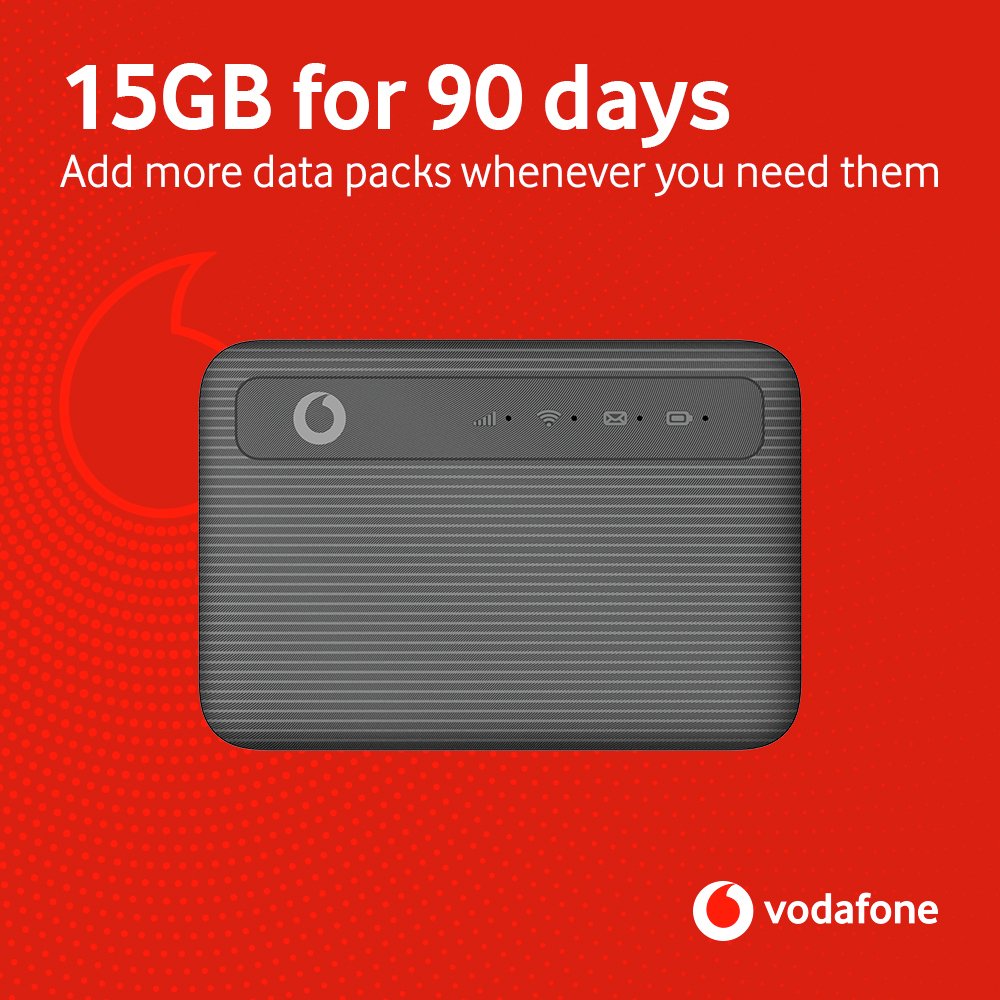 Vodafone 4G 15GB Mobile Wi-Fi Hotspot