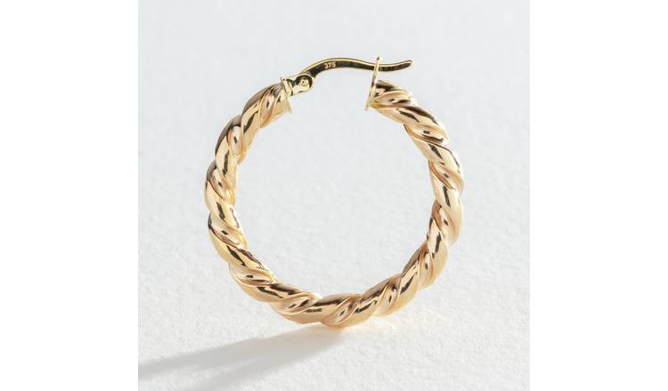 Argos hoop hot sale gold earrings