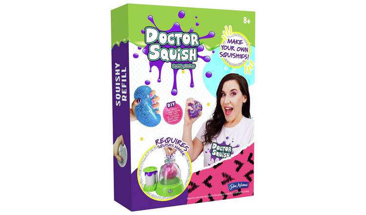 Doctor Squish Squishy Maker, Refill Kit and Clear Slime Bundle