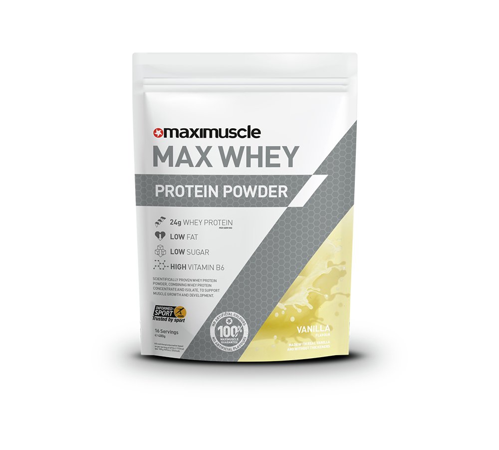 Maximuscle Vanilla Whey Protein Powder - 480g