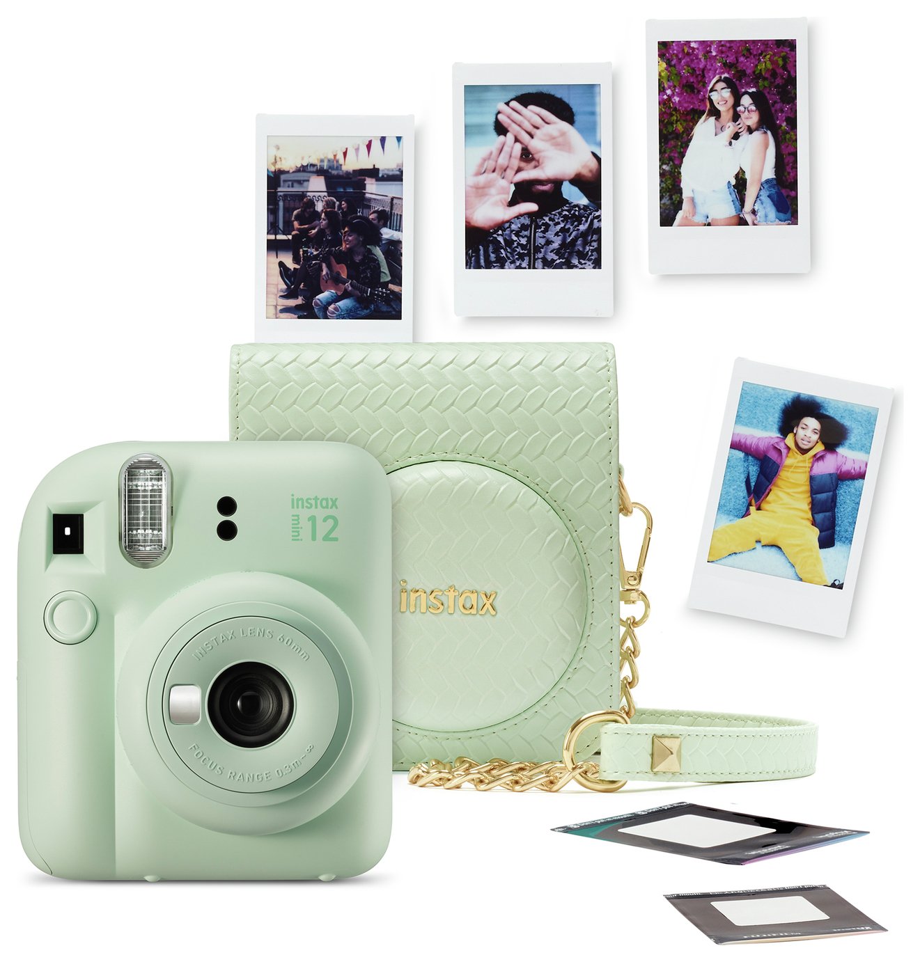 instax Mini 12 Instant Camera Bundle - Mint Green 