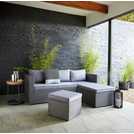 L shaped best sale rattan sofa argos