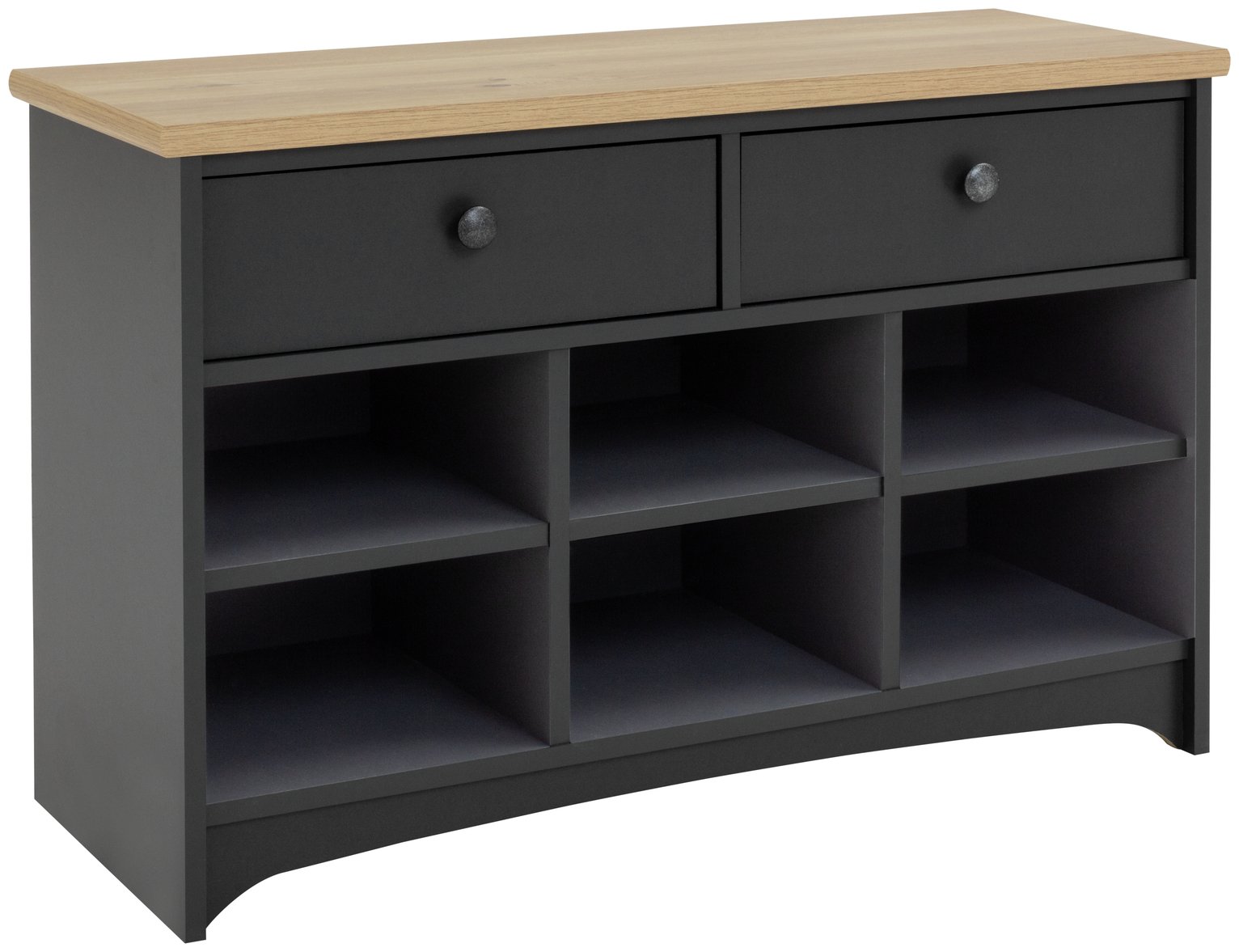 Argos Home Baltimore 3 Shelf Shoe Bench - Anthracite