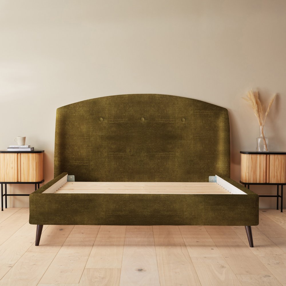 Buy Silentnight Evana Superking Velvet Bed Frame - Olive | Bed Frames ...