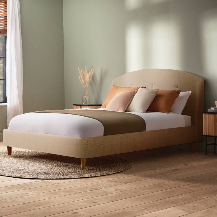 Silentnight Evana Kingsize Fabric Bed Frame - Beige 0