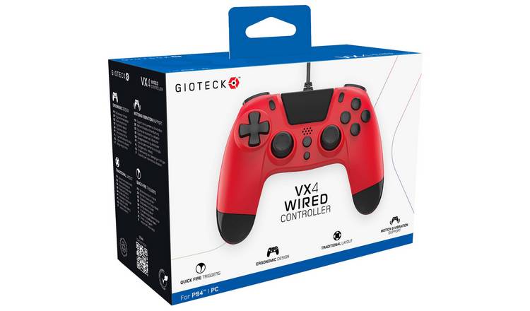 Buy Gioteck Vx 4 Ps4 Wired Controller Red Ps4 Controllers And Steering Wheels Argos