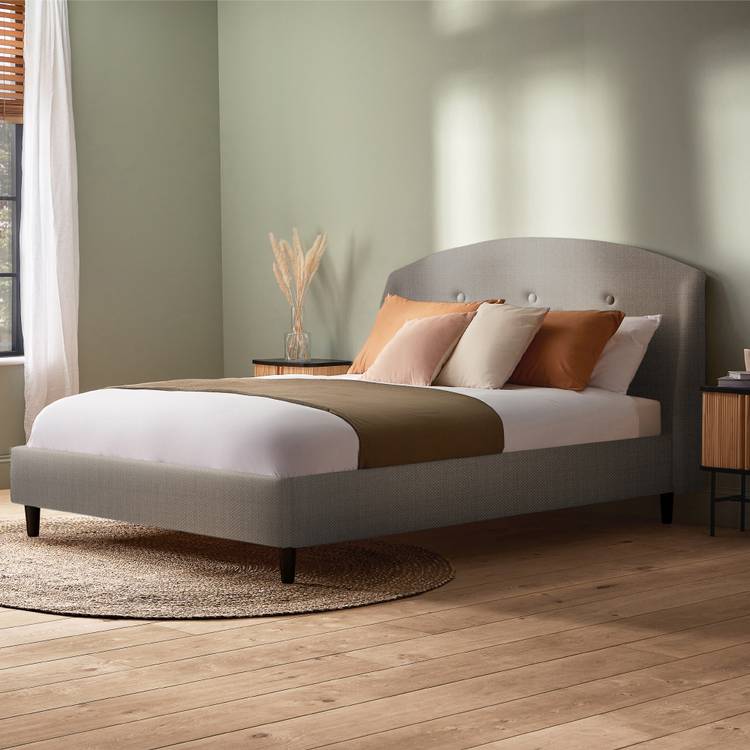 Silentnight Evana Double Fabric Bed Frame - Grey 0