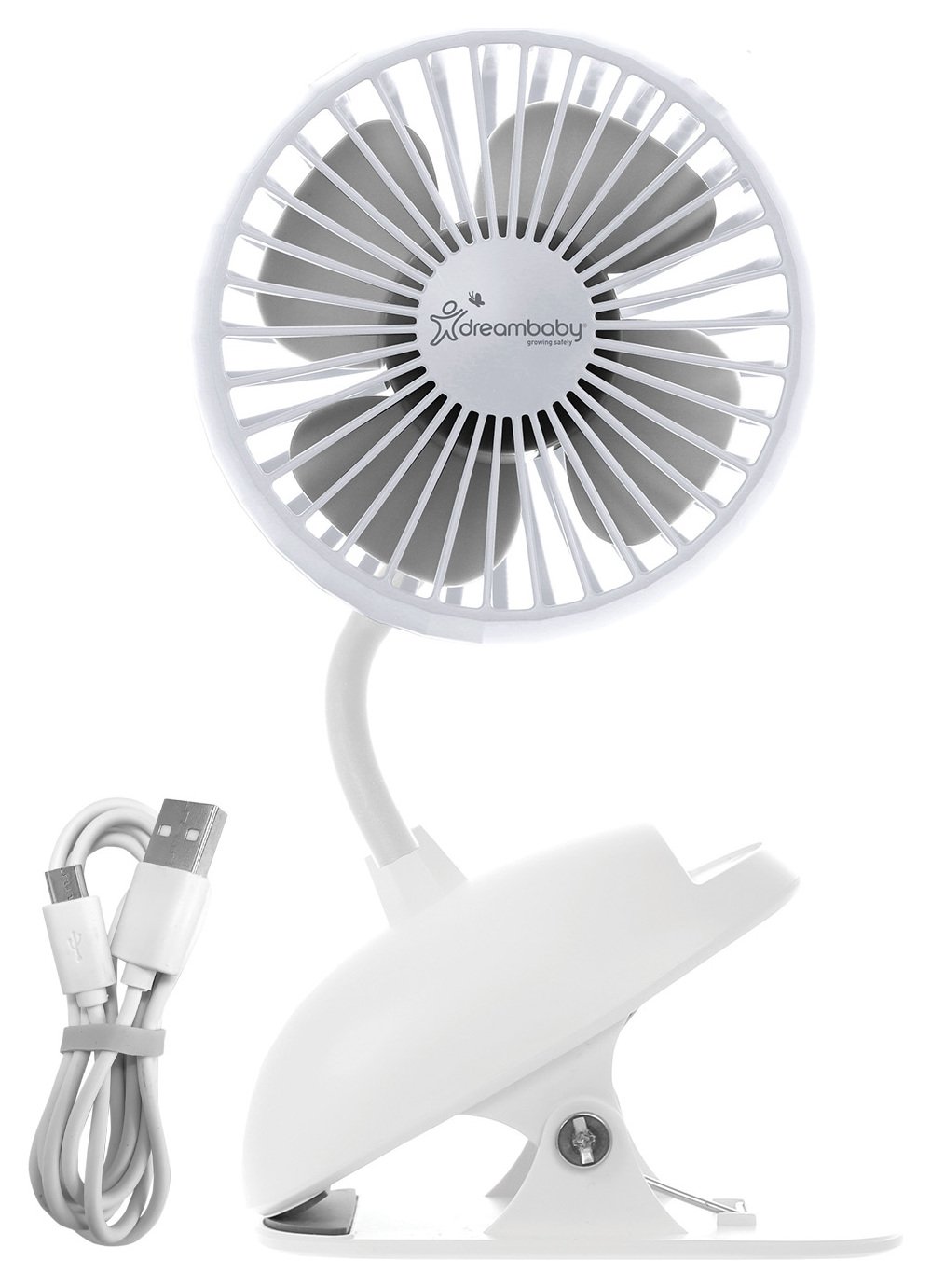 Dreambaby USB Deluxe Rechargeable Clip-on Stroller Fan