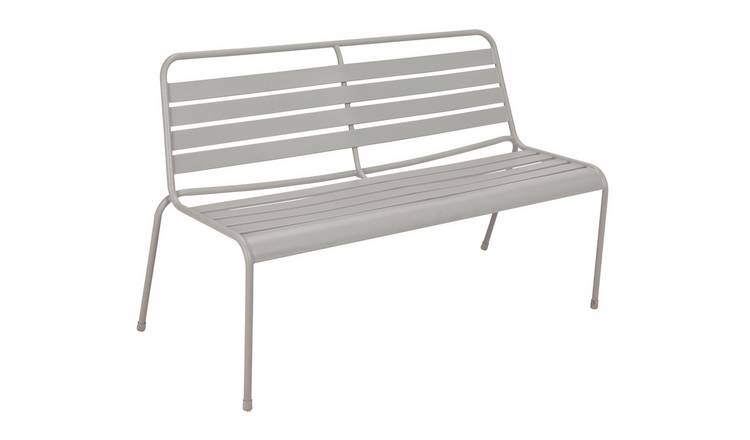 Buy Argos Home Metal 2 Seater Garden Bench - Grey | Garden 