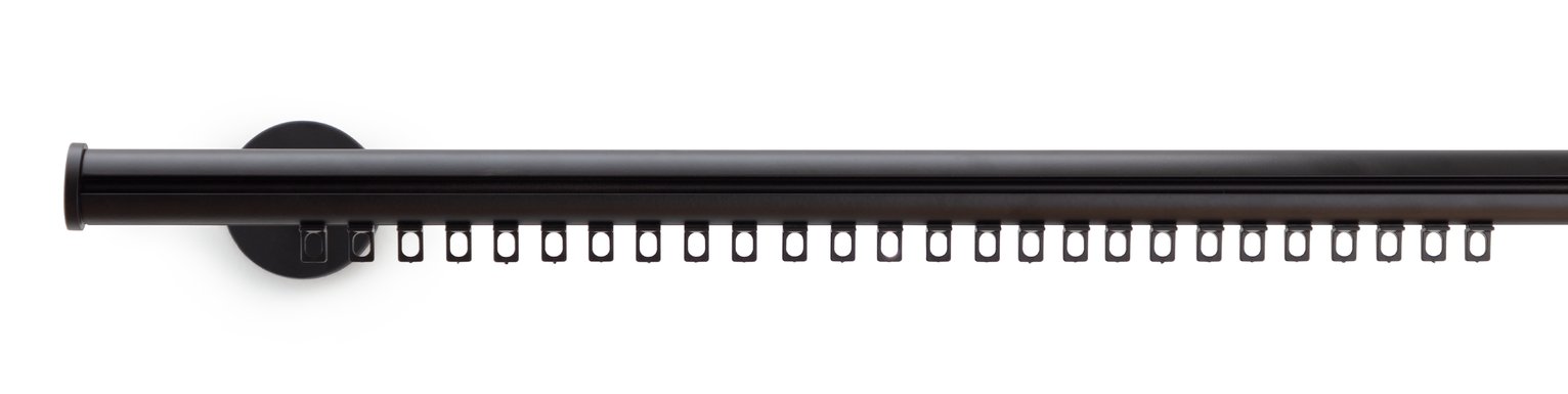 Argos Home 1.5m Aluminum Curtain Track - Black