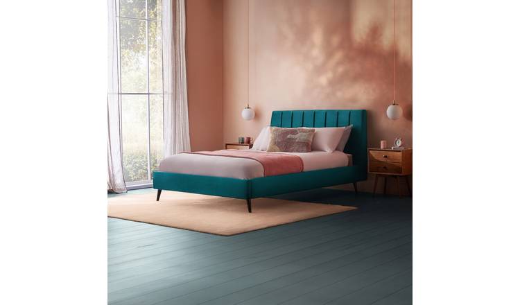 Silentnight Octavia Kingsize Velvet Bed Frame - Teal