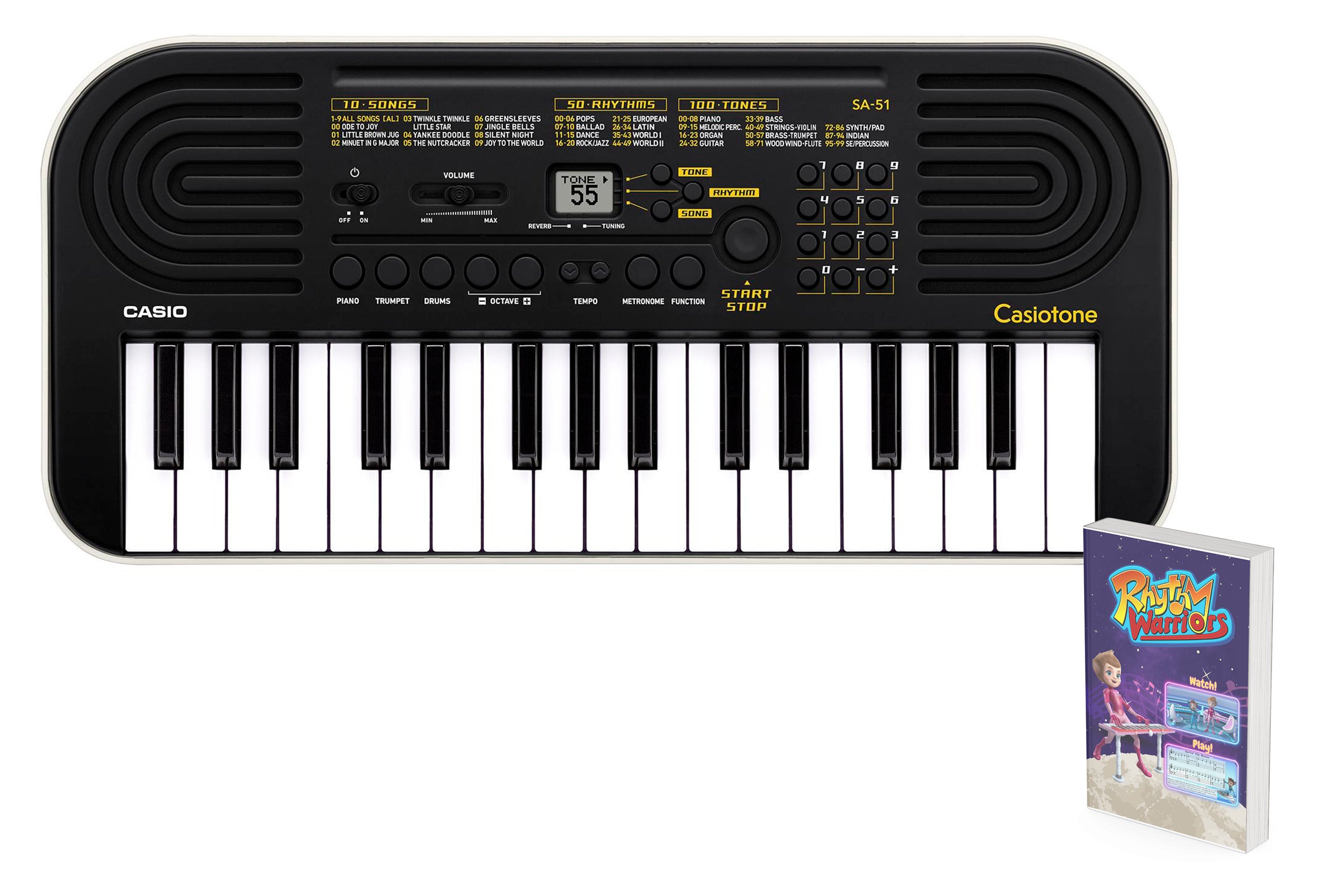 Casio SA-51 32 Mini-Keys Keyboard & Rhythm Warriors Lessons