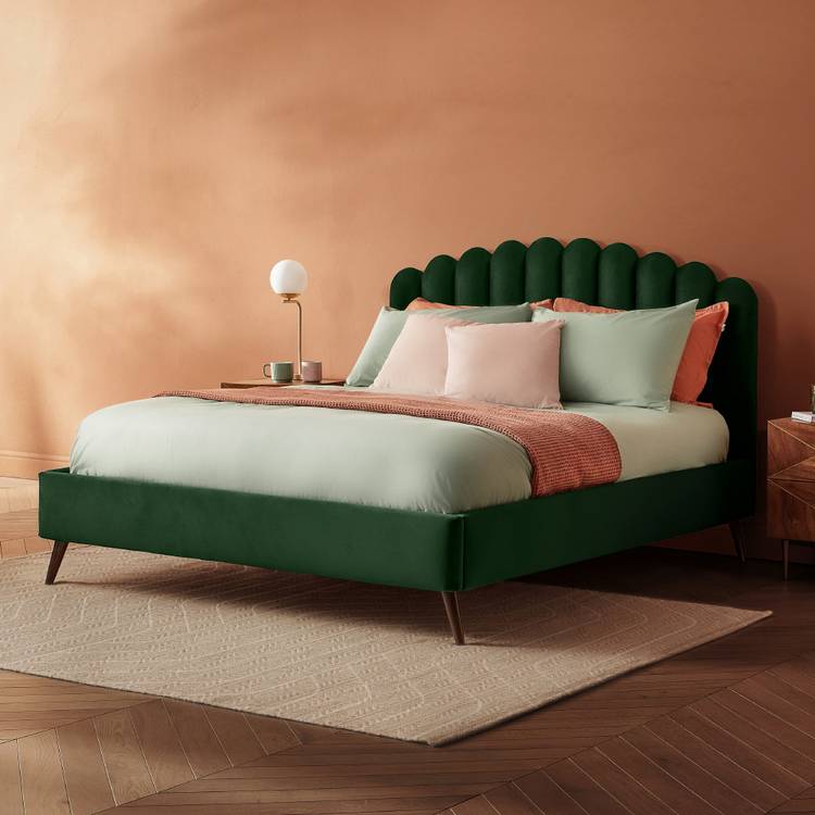 Silentnight Oriana Superking Velvet Bed Frame - Green 0