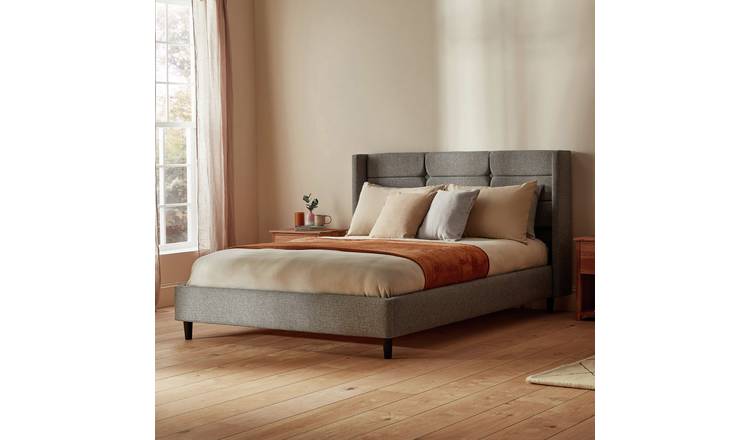 Silentnight Lilith Double Fabric Bed Frame - Stone Grey