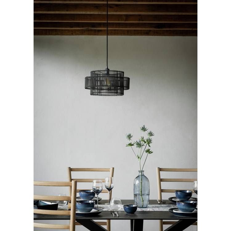Habitat 12 Piece Reactive Stoneware Dinner Set - Navy 0