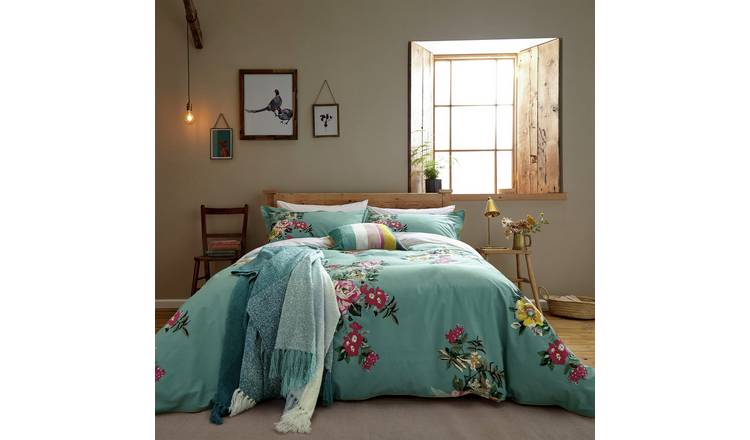 Joules Cotton Cotswold Floral Blue Bedding Set - Single