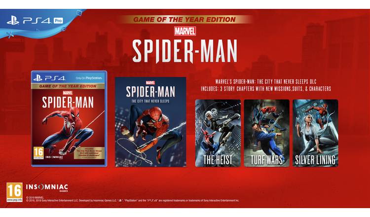 Buy Marvel's Spider-Man Of The Year Edition PS4 games | Argos