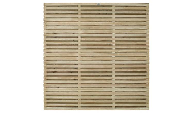 Forest Garden 6x6 Double Slatted Panel x3