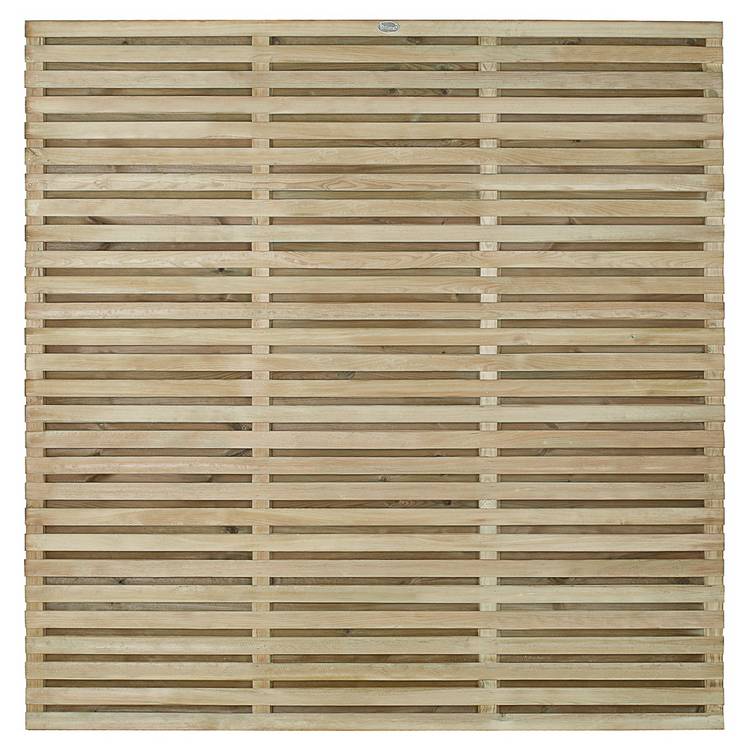 Forest Garden 6x6 Double Slatted Panel x4 0