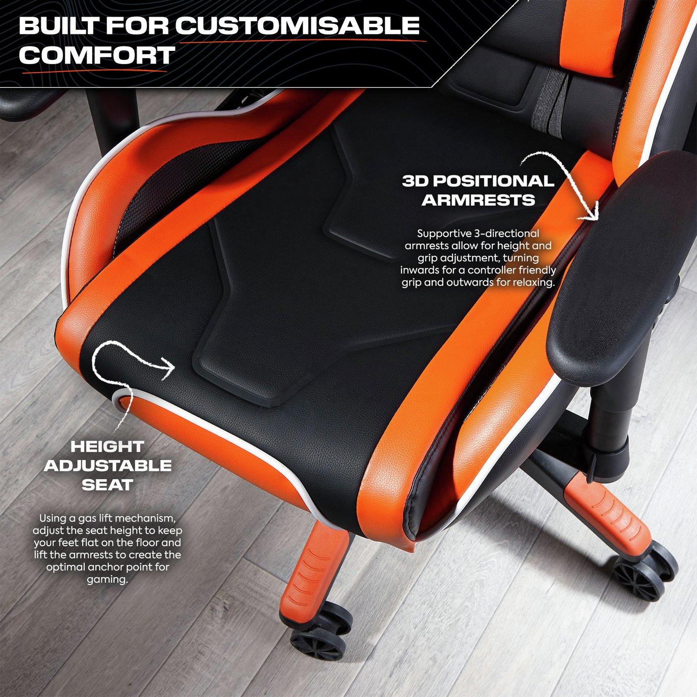Buy X Rocker Agility Esport Office Gaming Chair - Orange | Office